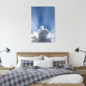 Crepusculaire of Gods rays strekken voorbij de wol Canvas Afdruk (Insitu (Slaapkamer))