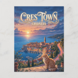Cres Town, Cres, Kroatië Kroatië Briefkaart