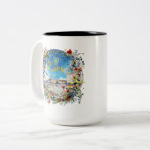 Cres  tweekleurige koffiemok (Voorkant links)