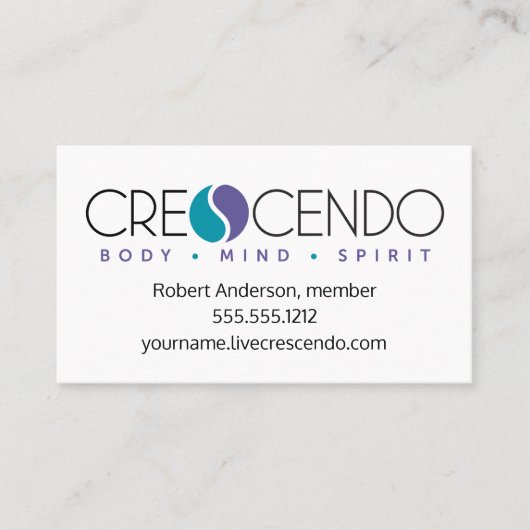 Crescendo Member Visitekaartje (Voorkant)