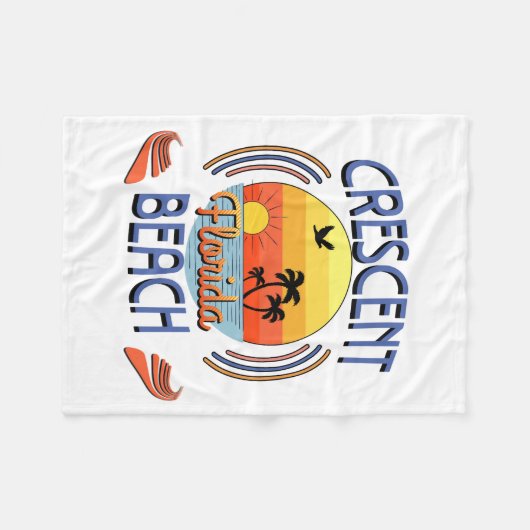 Crescent Beach, California Fleece Deken (Voorkant (Horizontaal))