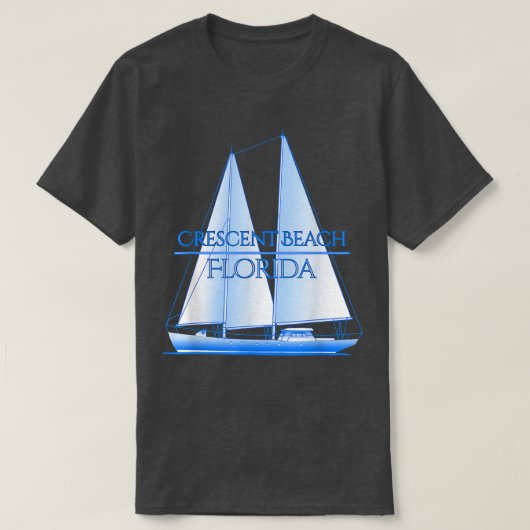 Crescent Beach Florida Coastal Nautical Sailing Sa T-shirt (Design voorkant)