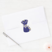 Crescent Bearfox Ronde Sticker (Envelop)