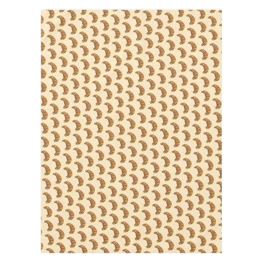 Crescent Buttery French Croissant Bread Pastry Tafelkleed (Voorkant)