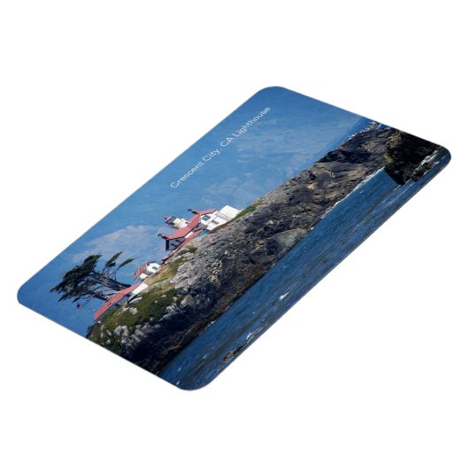 Crescent City, CA Lighthouse on 4x6 Refrig. Magnet Magneet (Linkerzijde)