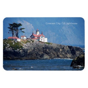 Crescent City, CA Lighthouse op 4x6 Refrig. Magnee Magneet