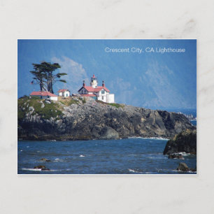 Crescent City, CA-vuurtoren op een Briefkaart