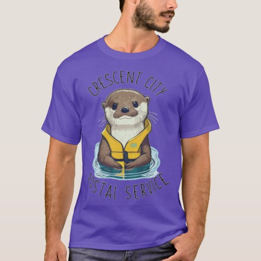 Crescent City Postal Service Otter retro T-shirt (Voorkant)