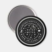 Crescent City Water Meter Hoesje Faux Diamonds Magneet (Voorkant / Achterkant)