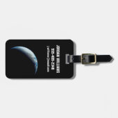 Crescent Earth genomen van de Apollo 4 missie. 2 Bagagelabel (Voorkant horizontaal)