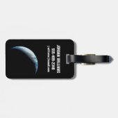 Crescent Earth genomen van de Apollo 4 missie. 2 Bagagelabel (Achterkant horizontaal)