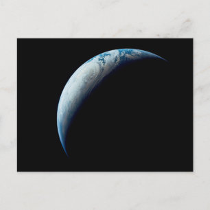 Crescent Earth genomen van de Apollo 4 missie. 2 Briefkaart