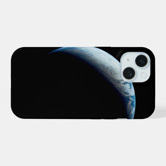 Crescent Earth genomen van de Apollo 4 missie. 2 iPhone 15 Case (Achterkant horizontaal)
