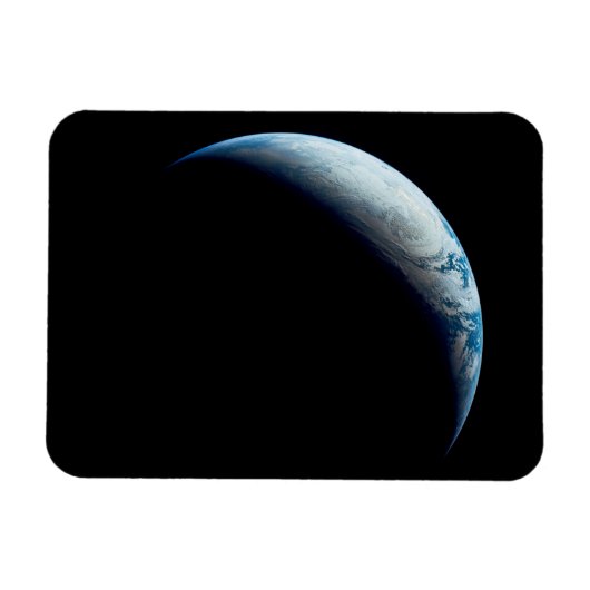 Crescent Earth genomen van de Apollo 4 missie. 2 Magneet (Horizontaal)