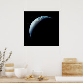 Crescent Earth genomen van de Apollo 4 missie. 2 Poster (Keuken)
