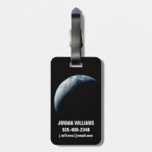 Crescent Earth genomen van de Apollo 4 missie. Bagagelabel (Achterkant verticaal)