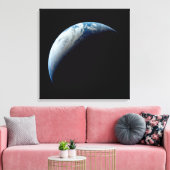 Crescent Earth genomen van de Apollo 4 missie. Canvas Afdruk (Insitu (Woonkamer))