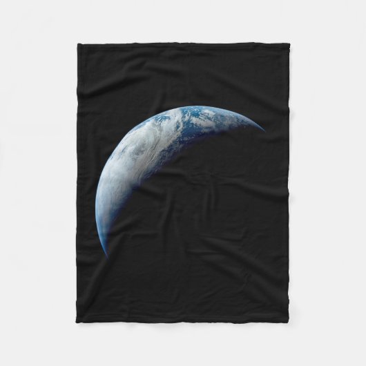 Crescent Earth genomen van de Apollo 4 missie. Fleece Deken (Voorkant)