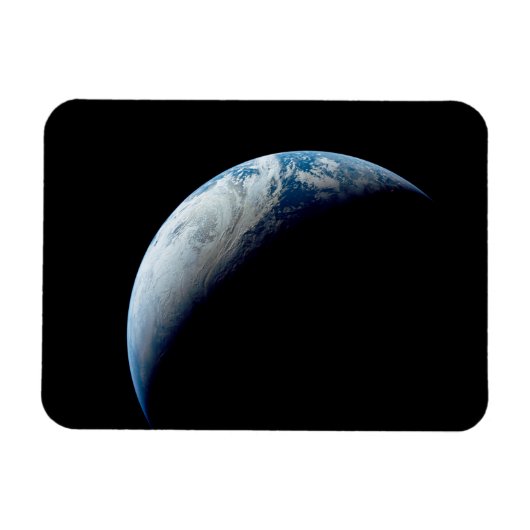 Crescent Earth genomen van de Apollo 4 missie. Magneet (Horizontaal)