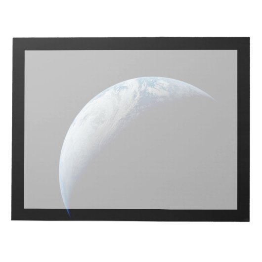Crescent Earth genomen van de Apollo 4 missie. Notitieblok (Voorkant)