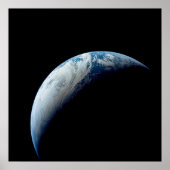 Crescent Earth genomen van de Apollo 4 missie. Poster (Voorkant)