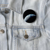 Crescent Earth genomen van de Apollo 4 missie. Ronde Button 5,7 Cm (In situ)
