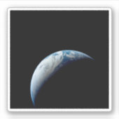 Crescent Earth genomen van de Apollo 4 missie. Sticker (Voorkant)