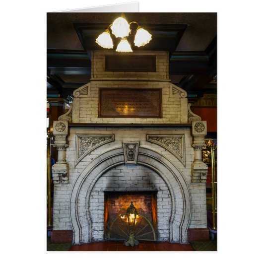 Crescent Hotel Fireplace Wenskaart (Voorkant)