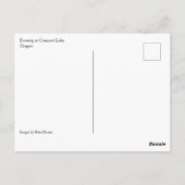 Crescent Lake, Briefkaart Oregon (Achterkant)