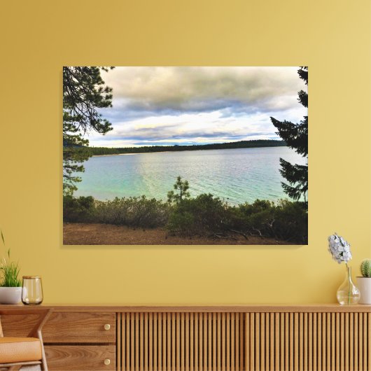 Crescent Lake, Oregon Canvas Afdruk (Insitu (Woonkamer))