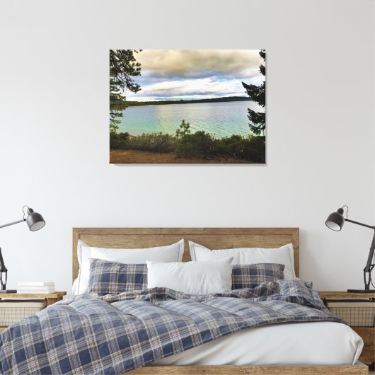 Crescent Lake, Oregon Canvas Afdruk (Insitu (Slaapkamer))