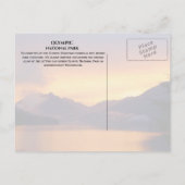 Crescent Lake, Sunset, Olympisch Nationaal Park, W Briefkaart (Achterkant)