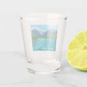 Crescent Lake Washington Shot Glas (Achterkant)