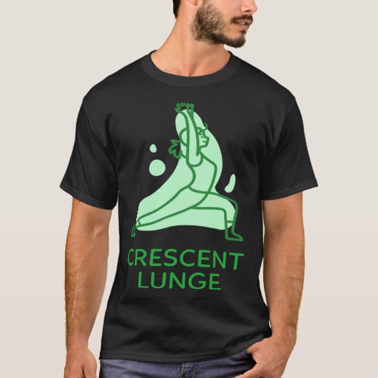 Crescent Lounge Anjaneyasana Yoga Pose T-shirt (Voorkant)