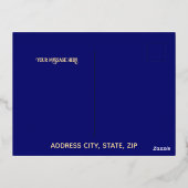 Crescent Luxury Gold Foil Eid Mubarak Kaart (Achterkant)