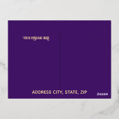 Crescent Luxury Gold Foil Eid Mubarak Kaart (Achterkant)