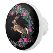 Crescent Maan March Hare Keramische Knop (Rechts)