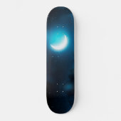 Crescent maan over bosrivier persoonlijk skateboard (Voorkant)
