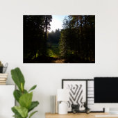 Crescent Meadow-ochtend bij Sequoia National Park Poster (Thuiskantoor)