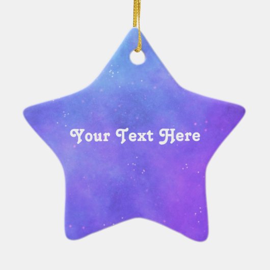 Crescent Moon Abstracte Decorting Star Keramisch Ornament (Achterkant)