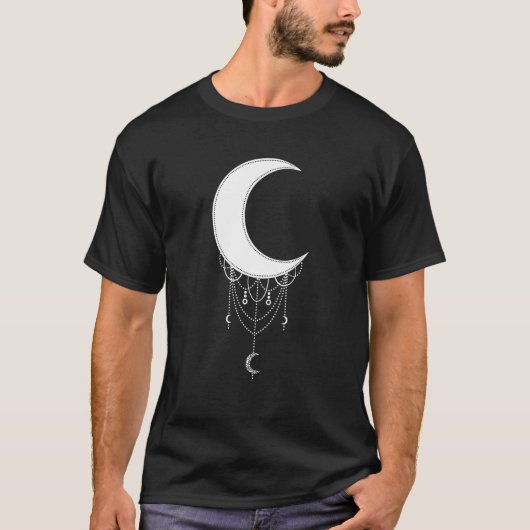 Crescent Moon Aesthetic Gothic Soft Grunge Gothic T-shirt (Voorkant)
