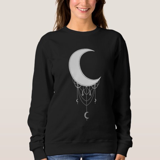 Crescent Moon Aesthetic Gothic Soft Grunge Gothic Trui (Voorkant)
