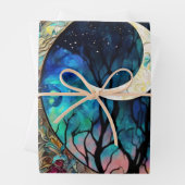 Crescent Moon Alcohol Ink Inpakpapier Vel (In situ)