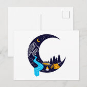 Crescent Moon Avontuur Camping Briefkaart (Voorkant / Achterkant)