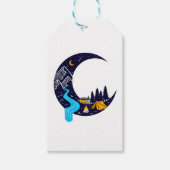 Crescent Moon Avontuur Camping Cadeaulabel (Voorkant)