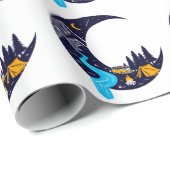 Crescent Moon Avontuur Camping Cadeaupapier (Rol Hoek)