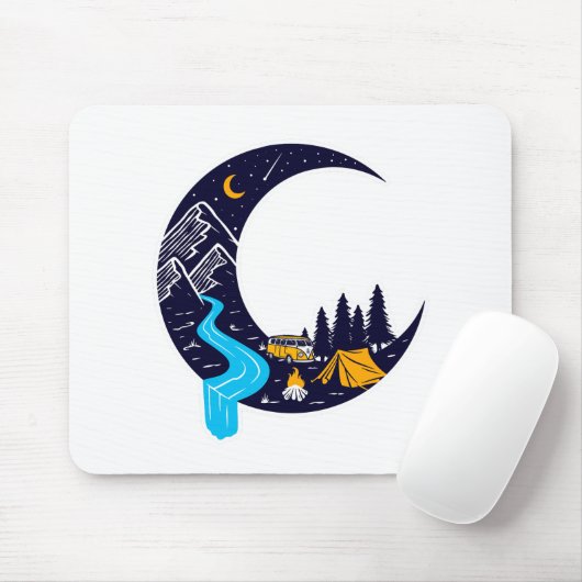 Crescent Moon Avontuur Camping Muismat (Met muis)