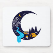 Crescent Moon Avontuur Camping Muismat (Voorkant)