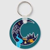 Crescent Moon Avontuur Camping Sleutelhanger (Achterkant)