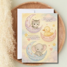 Crescent Moon Baby Animals Baby shower Nieuwe Baby